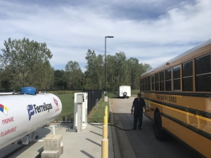 Grain Valley Schools propane bus and fueling setup